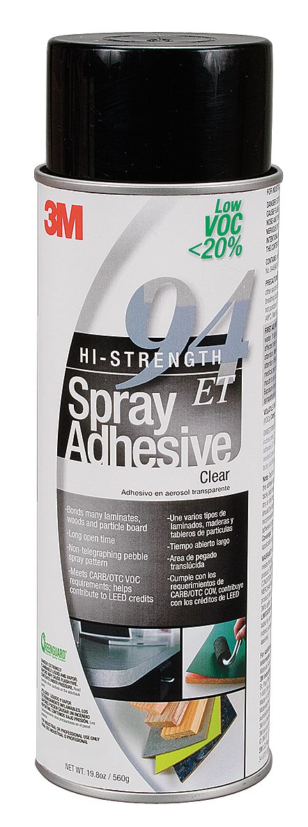 3M Super 77 Mult-Purpose Spray Adhesives, 24 oz Aerosol Can, Clear, 12/CA