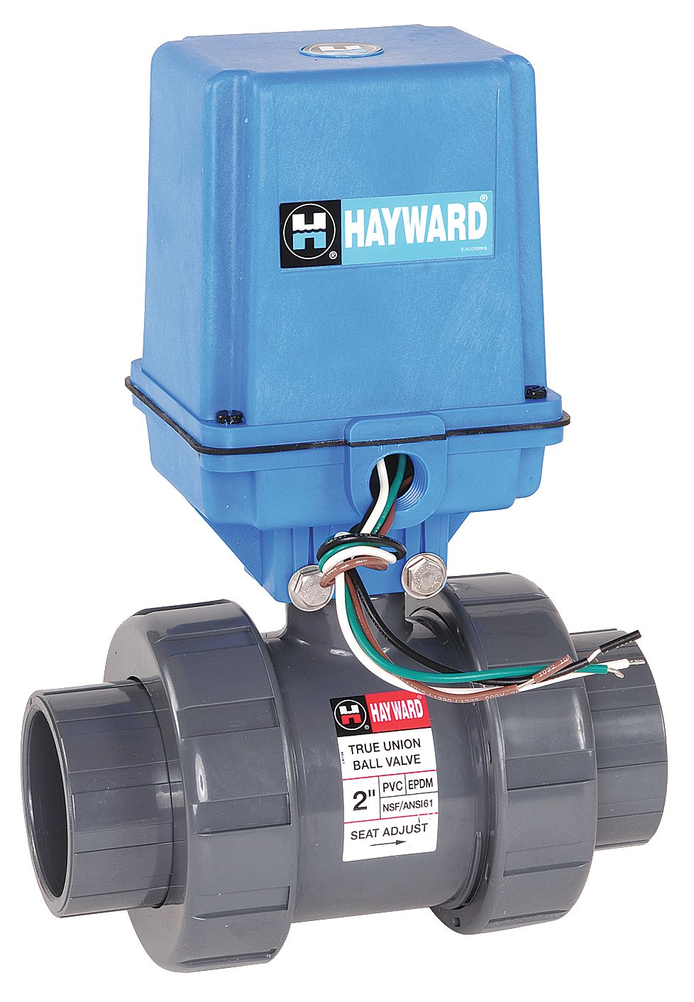 120VAC New Hayward EATB1075STE 3/4" PVC Valve with EADAD Electric Operator EPDM 
