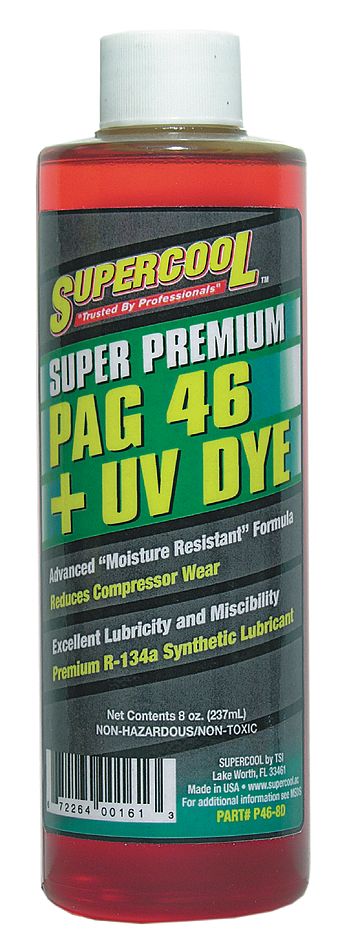 W/Uv Dye Plastic Bottle 672264001613 Supercool P46-8D A/C Compressor Pag Lubricant