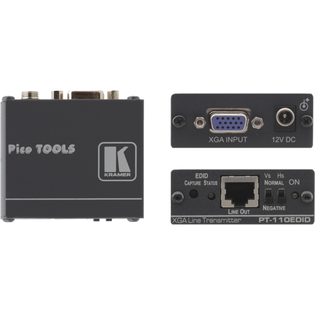 Kramer PT-110EDID & PT-120 XGA Video Over Cat Cable UTP Transmitter/Receiver Kit 